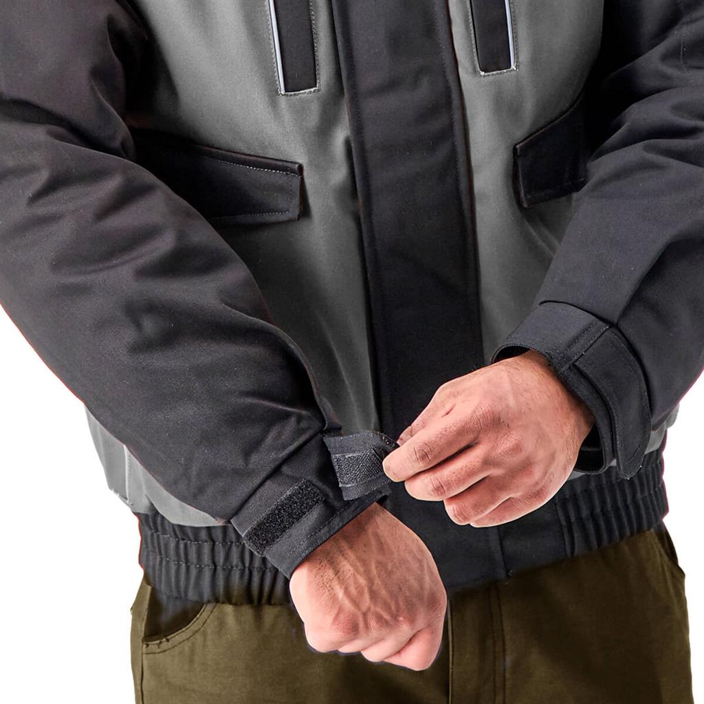 DuraDrive Men's TRADESMAN Grey and Black Two Tone Hooded Jacket