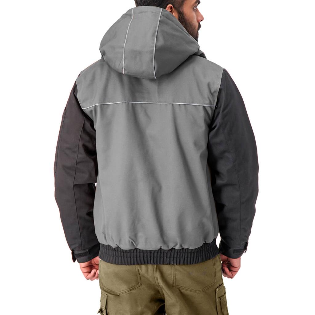 DuraDrive Men's TRADESMAN Grey and Black Two Tone Hooded Jacket