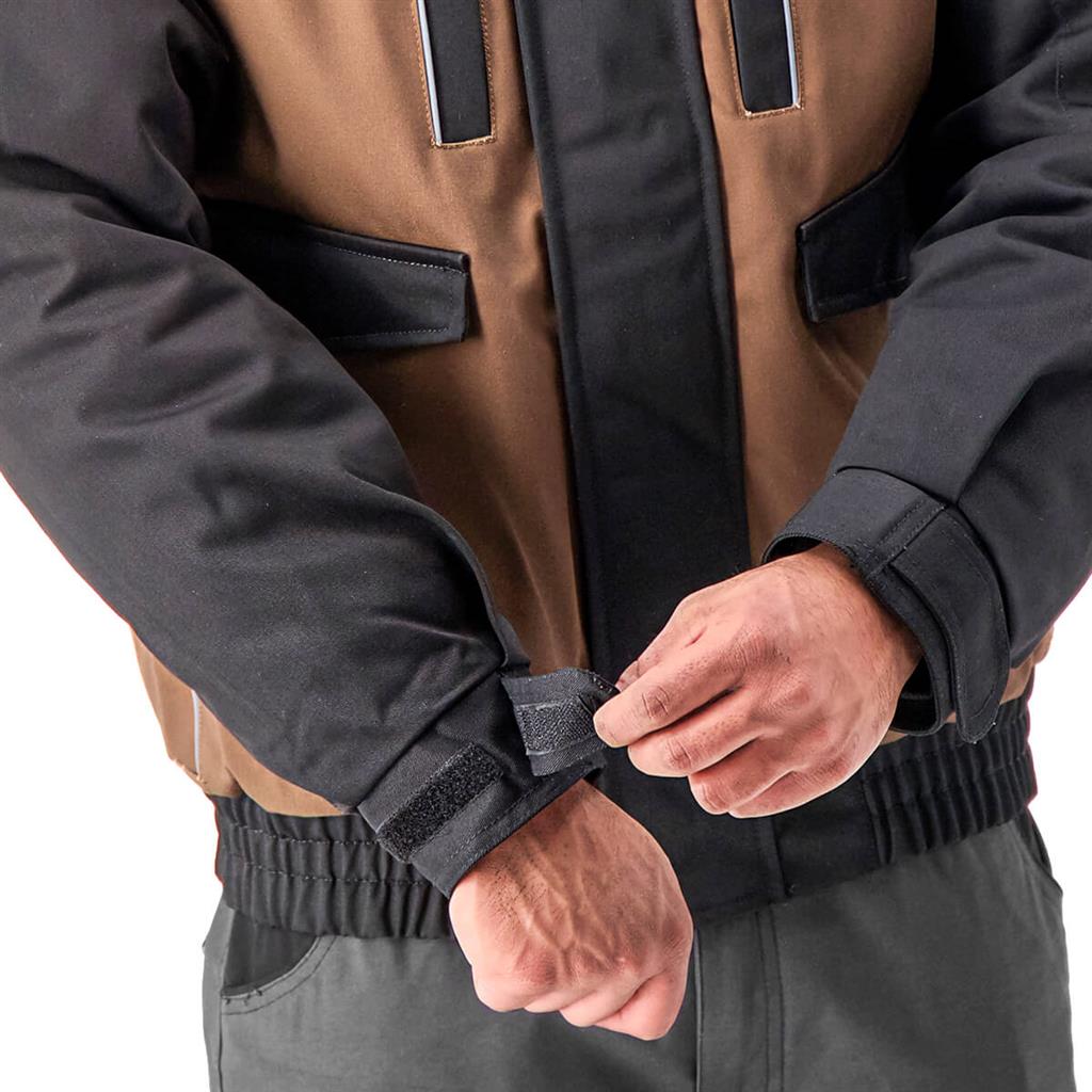 DuraDrive Men's TRADESMAN Timber and Black Two Tone Hooded Jacket