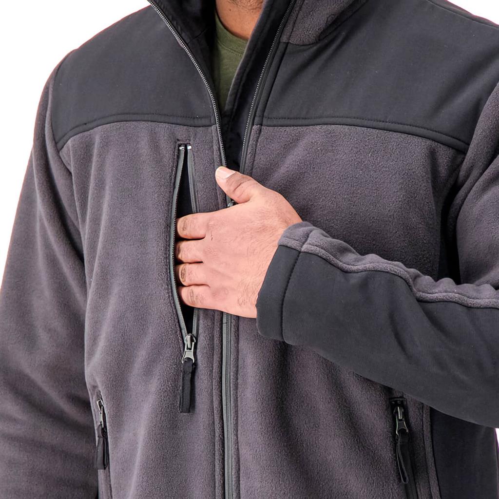 DuraDrive Men's Charcoal Fleece Jacket