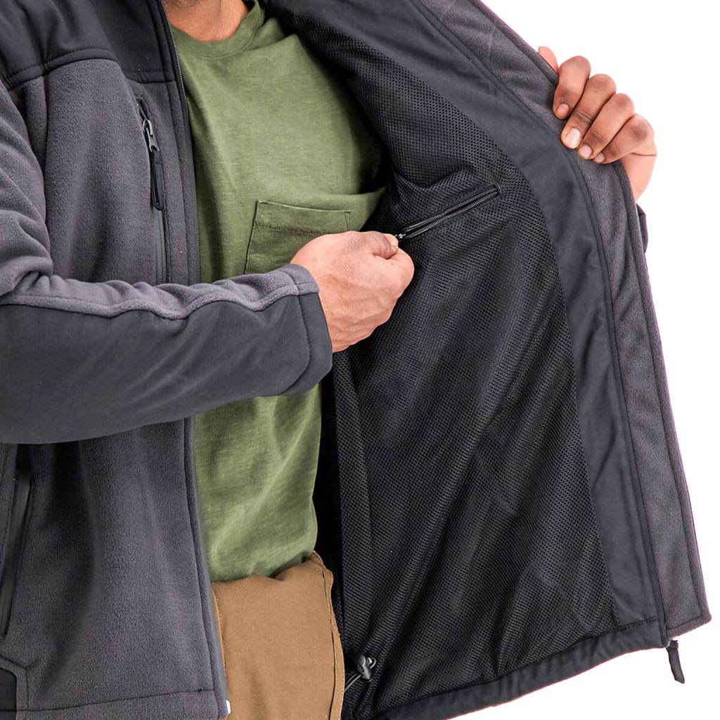 DuraDrive Men's Charcoal Fleece Jacket