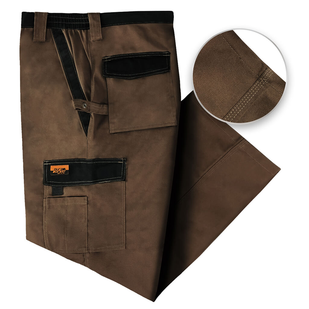 DuraDrive Men's TRADESMAN Timber Brown Two Tone Work Pants