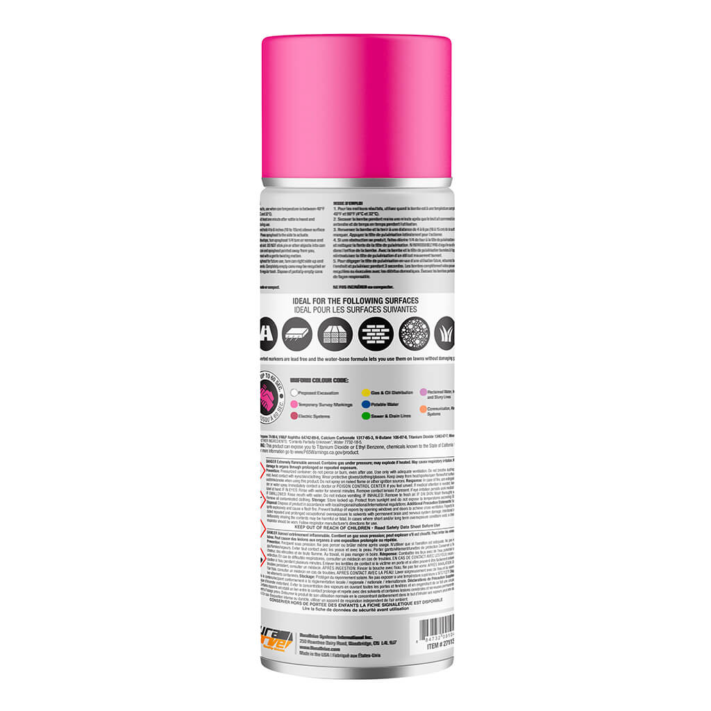 DuraDrive 16 oz. Pink Inverted Marking Spray Paint