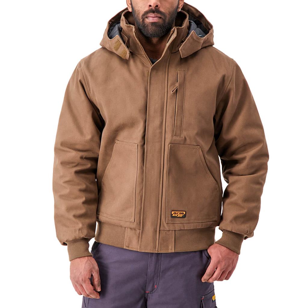 DuraDrive Men's Timber Insulated Canvas Hooded Work Jacket