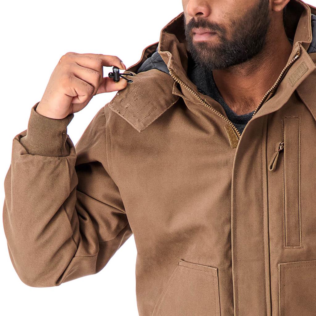 DuraDrive Men's Timber Insulated Canvas Hooded Work Jacket