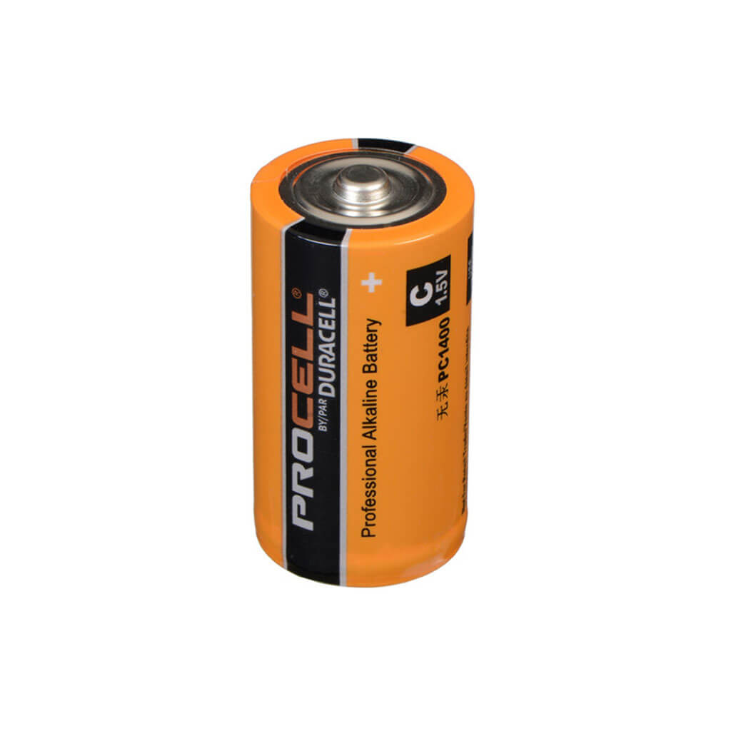 DURACELL PC1400 Alkaline 1.5-Volt PROCELL C-Cell Battery (12-Pack)