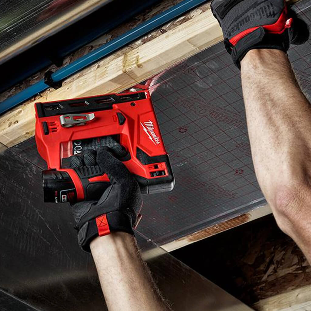 Milwaukee 2447-20 M12 12-Volt Lithium-Ion 3/8 in. Cordless Crown Stapler (Tool Only)