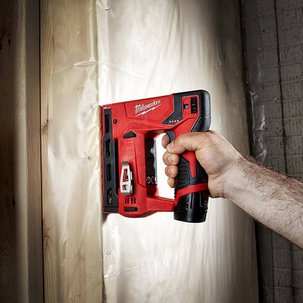 Milwaukee 2447-20 M12 12-Volt Lithium-Ion 3/8 in. Cordless Crown Stapler (Tool Only)