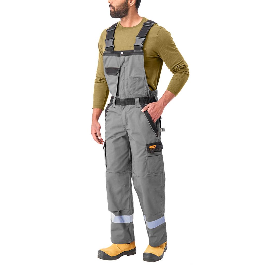 DuraDrive Men's TRADESMAN Grey Two Tone Insulated Overall with Hi-Vis Tape