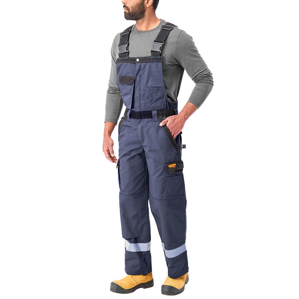 DuraDrive Men's TRADESMAN Navy Two Tone Insulated Overall with Hi-Vis Tape