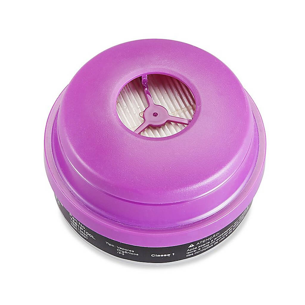 North 7581P100L Respirator Replacement Black and Magenta Organic Combination Gas and Vapor Cartridges with P100 Particulate Filter (2-Pack)