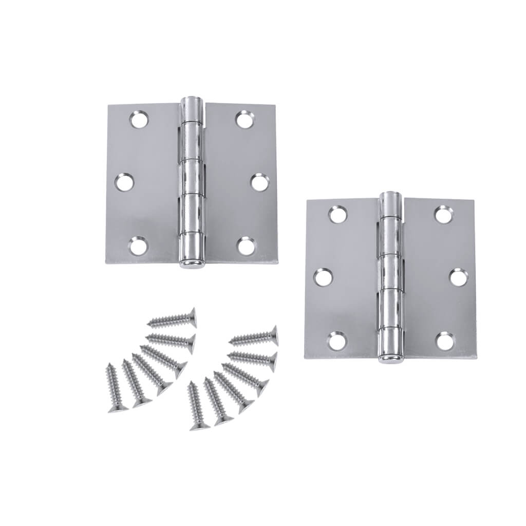 Canaropa 3 in. x 3 in. Steel Zinc Plated Square Corner Residential Hinge (2-Pack)