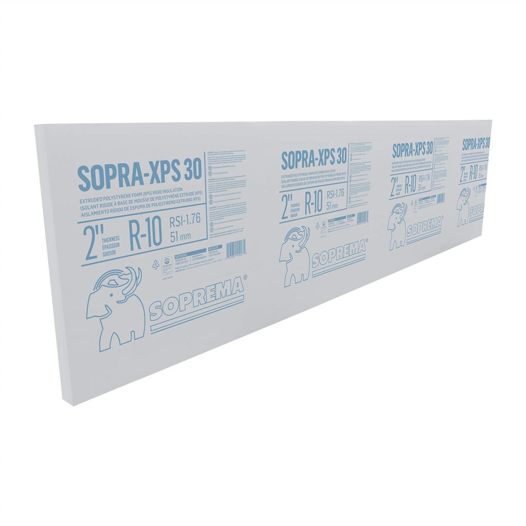 SOPRA XPS-30 2 in. x 24 in. x 96 in. Butt-Edge Extruded Polystyrene Rigid Insulation