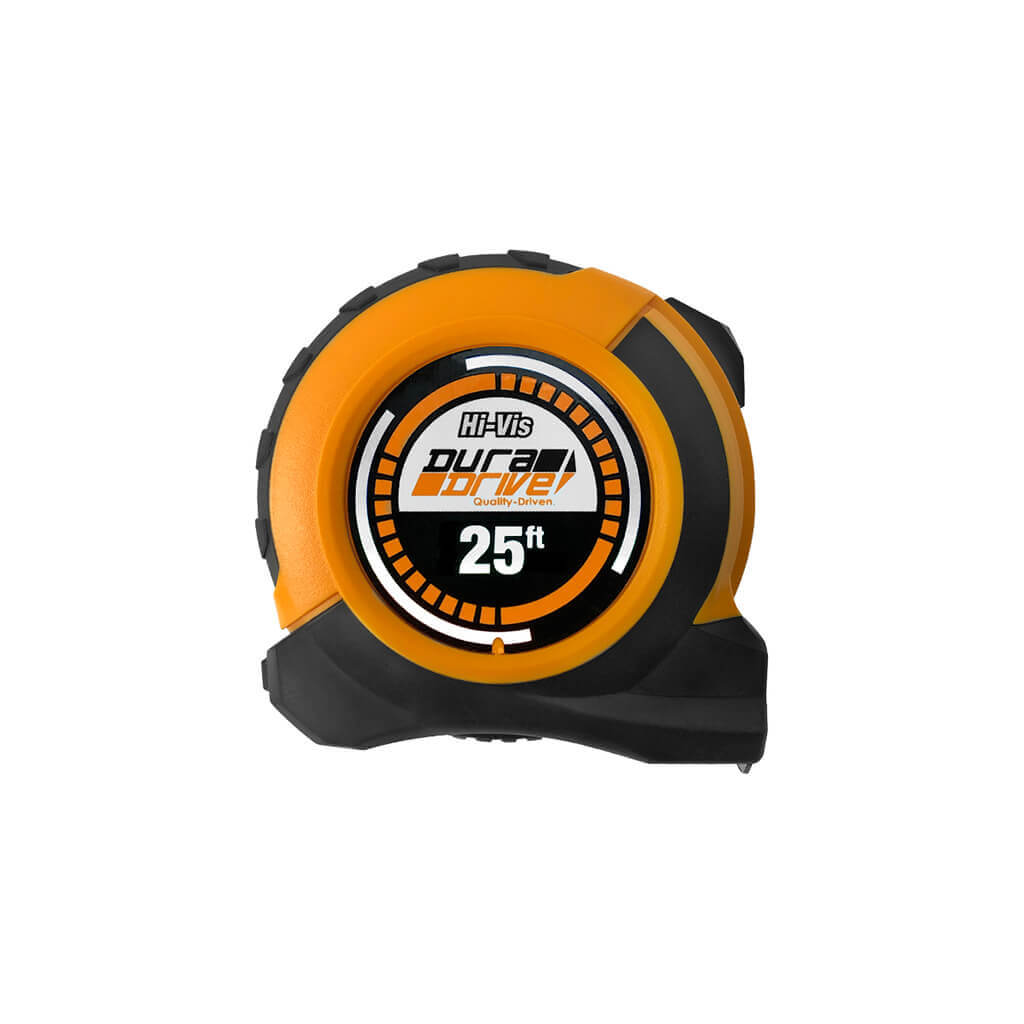 DuraDrive 25 ft. Hi-Vis Imperial EZ-Read Double Side Dual Hook Tape Measure