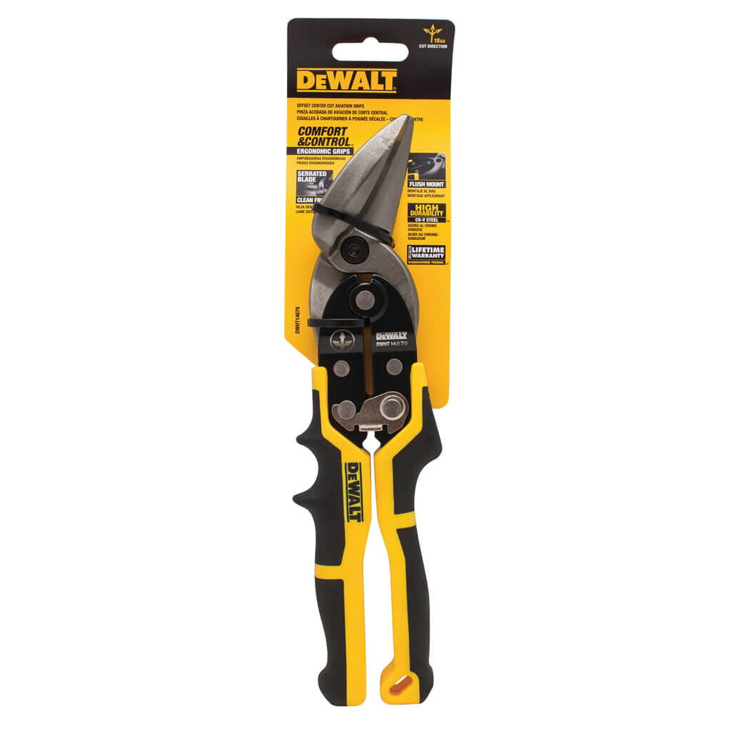 DEWALT DWHT14679 10 in. Offset Center-Cut Aviation Snip