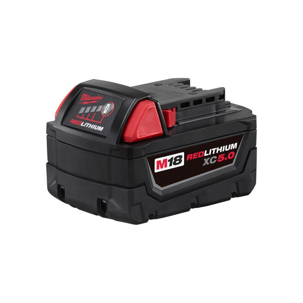 Milwaukee 48-11-1852 18-Volt 5.0 Ah XC M18 REDLITHIUM Extended Capacity Lithium-Ion Battery (2-Pack)