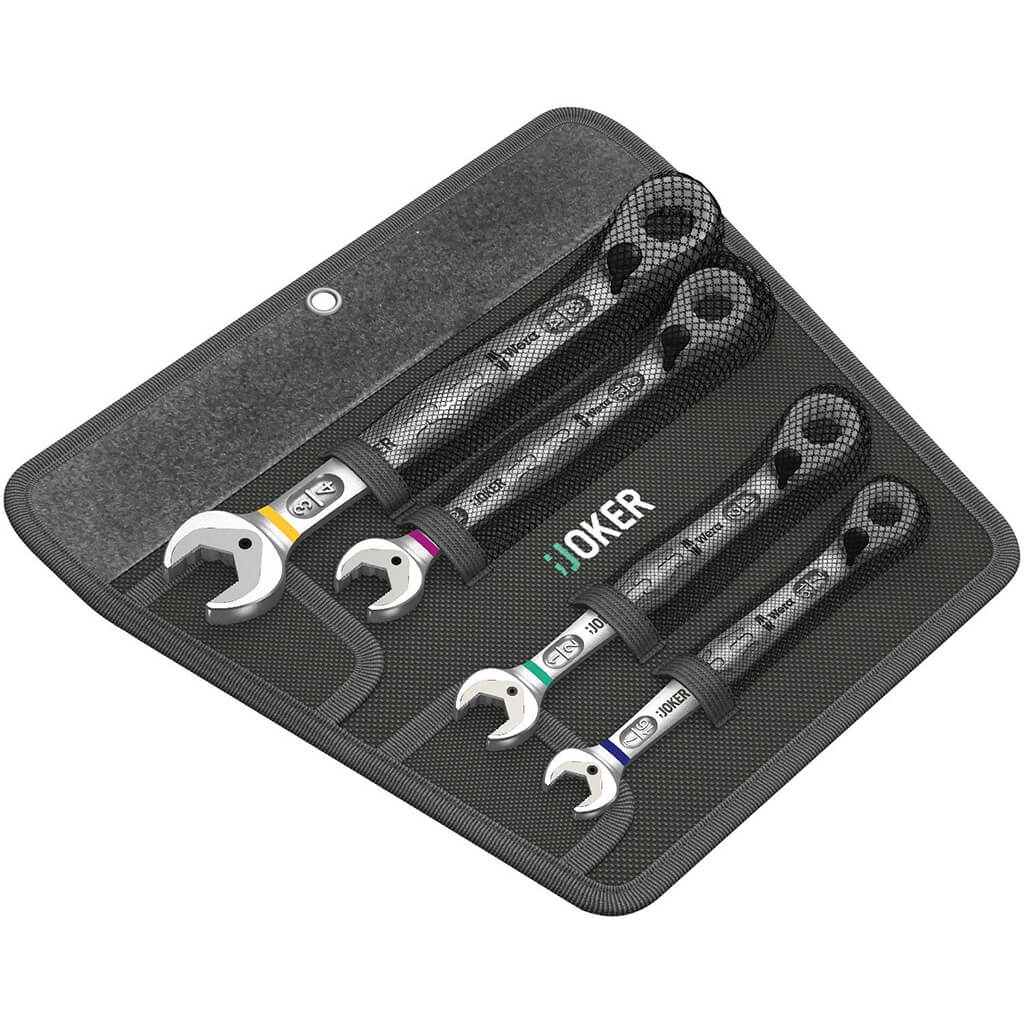 Wera 05020092001 Joker Switch Imperial Ratcheting Combination Wrench Set (4-Piece)