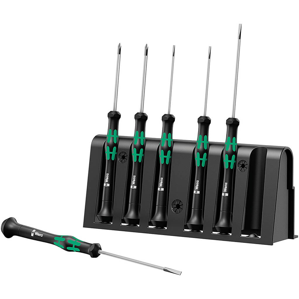 Wera 05118150001 2035/6 Kraftform Micro Electronic Applications Slot/Phillips Screwdriver Set (6-Piece)