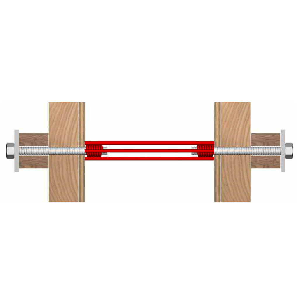  SureBuilt SBCFCT1150MM4S 1 in. x 150mm Heavy-Duty 4-Strut ConeFast Coil Tie (25-Pack)