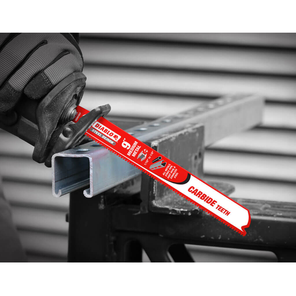 Freud Diablo DS0610CF3 Steel Demon 6 in. 10-TPI Carbide-Tipped Medium Metal Cutting Reciprocating Saw Blade (3-Pack)