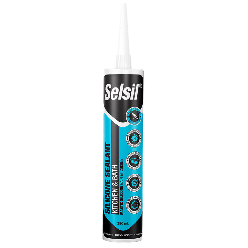 Selsil 280mL Translucent Kitchen and Bath Silicone Sealant