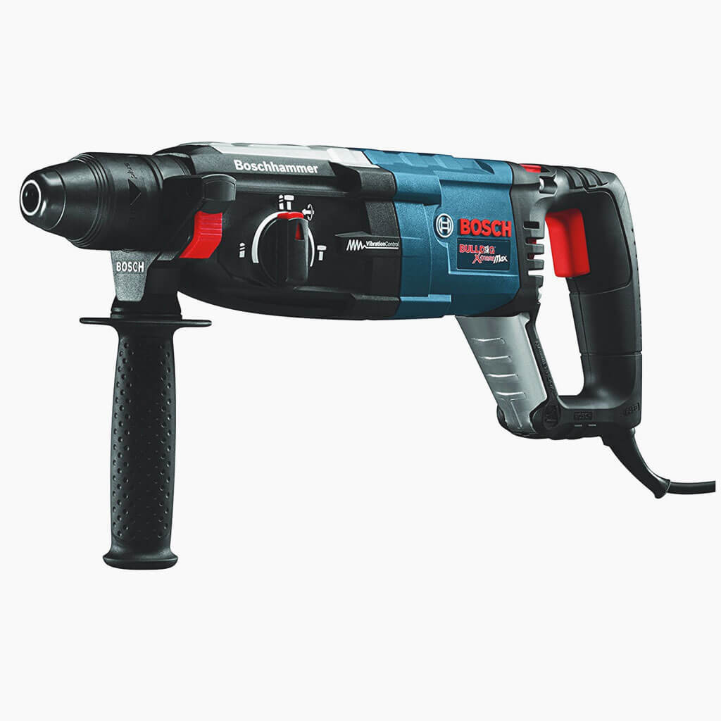 BOSCH GBH2-28L 1-1/8 in. SDS-Plus 8.5-Amp Corded BULLDOG XTREME MAX Rotary Hammer Kit with Case (4-Piece)