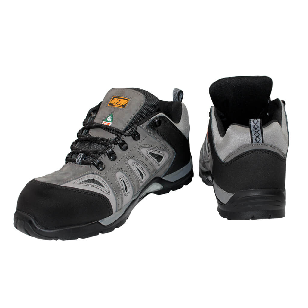 DuraDrive Men's CSA Huntington Low Grey-Black Steel Toe Nubuck Waterproof Work Shoes