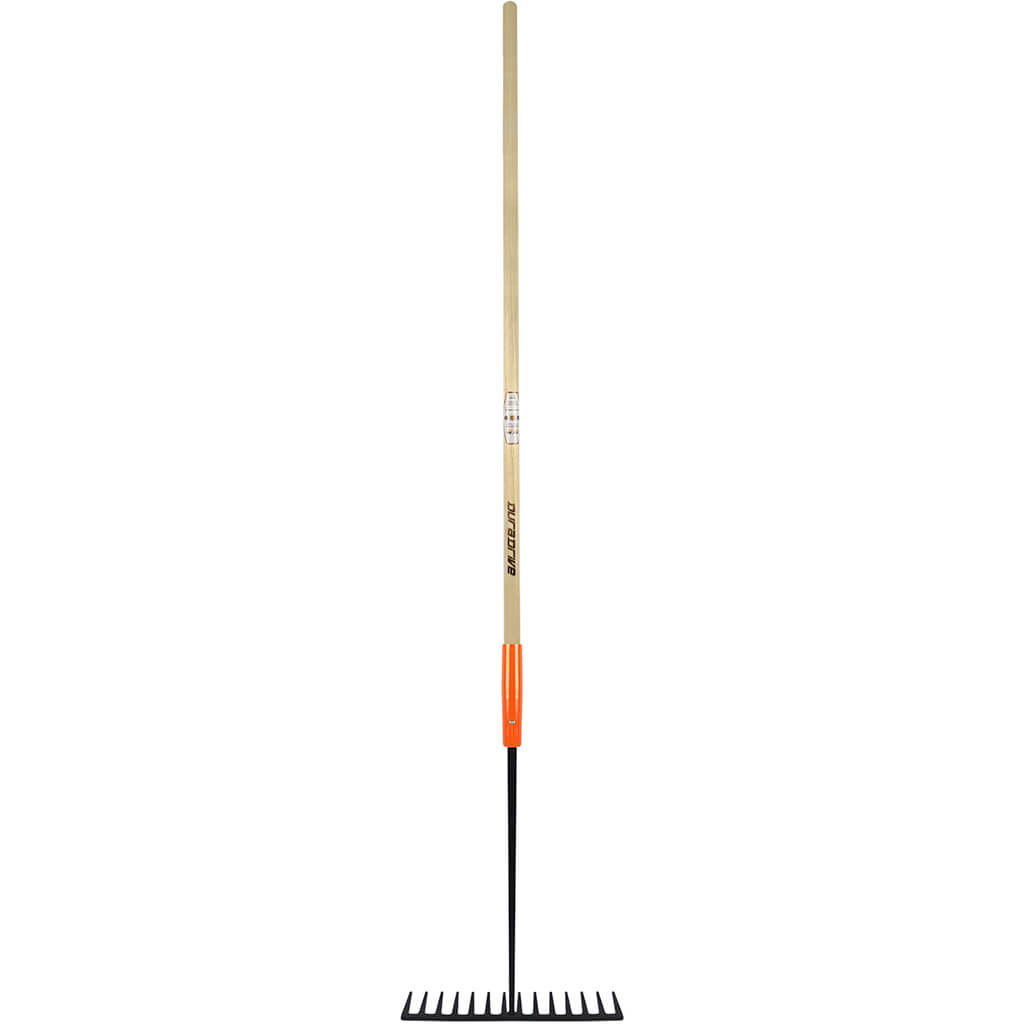 DuraDrive 76 in. 14-Tine Wood Handle Steel Head Asphalt Rake