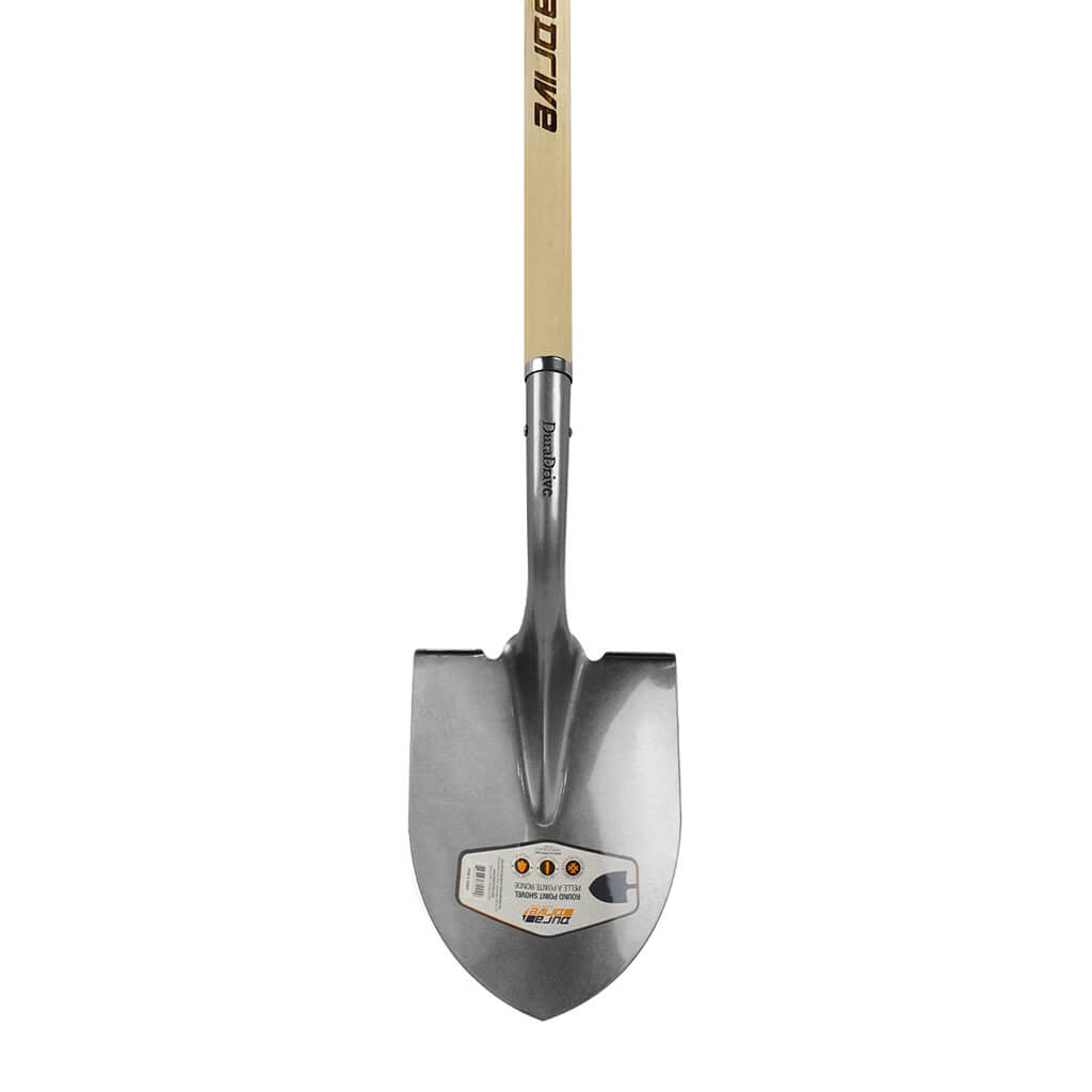 DuraDrive 35 in. Ash Wood D-Handle Round Point Shovel