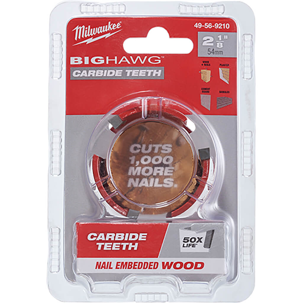 Milwaukee 49-56-9210 2-1/8 in. BIG HAWG Carbide Teeth Hole Saw