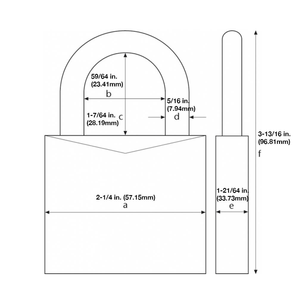 ABUS 83WP/53-300-KA2 2-1/4 in. Body x 1-7/64 in. Shackle Extreme Weather Hardened Steel Keyed Alike Padlock