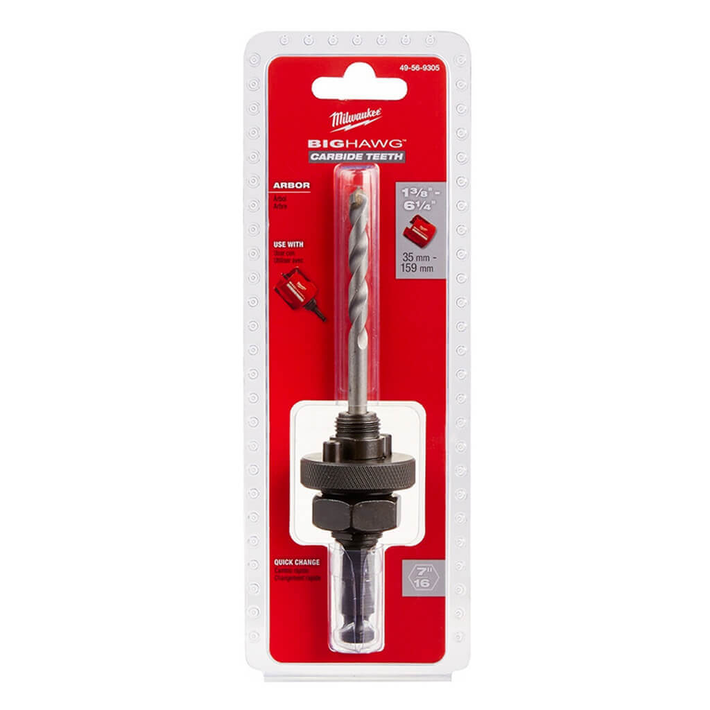 Milwaukee 49-56-9305 5/16 in. BIG HAWG Carbide Teeth Arbor