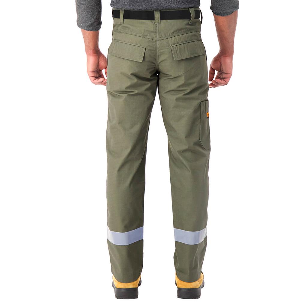 DuraDrive Men's Moss Green Hi-Vis Ripstop Carpenter Work Pants