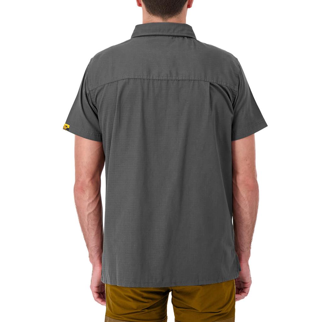 DuraDrive Men's Dark Grey Short Sleeve Ripstop Work Shirt