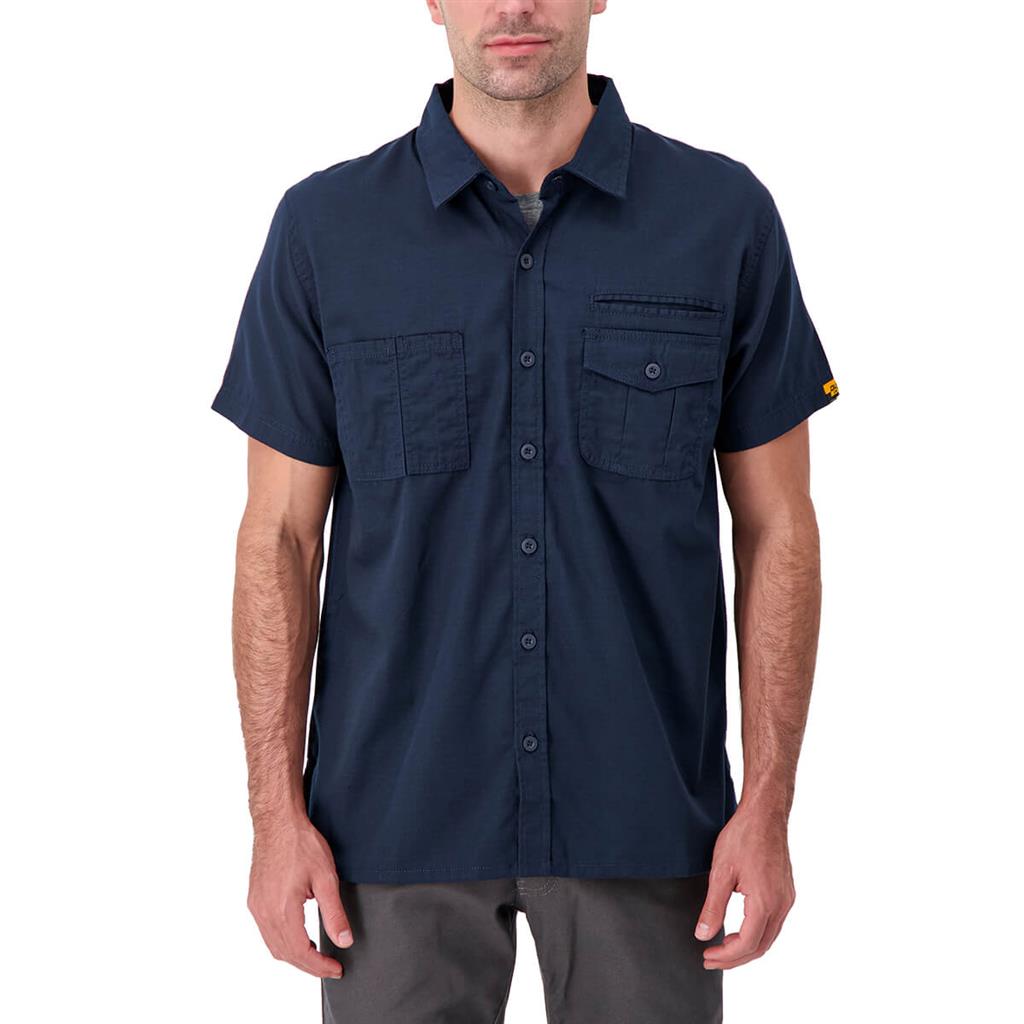DuraDrive Men's Navy Short Sleeve Ripstop Work Shirt