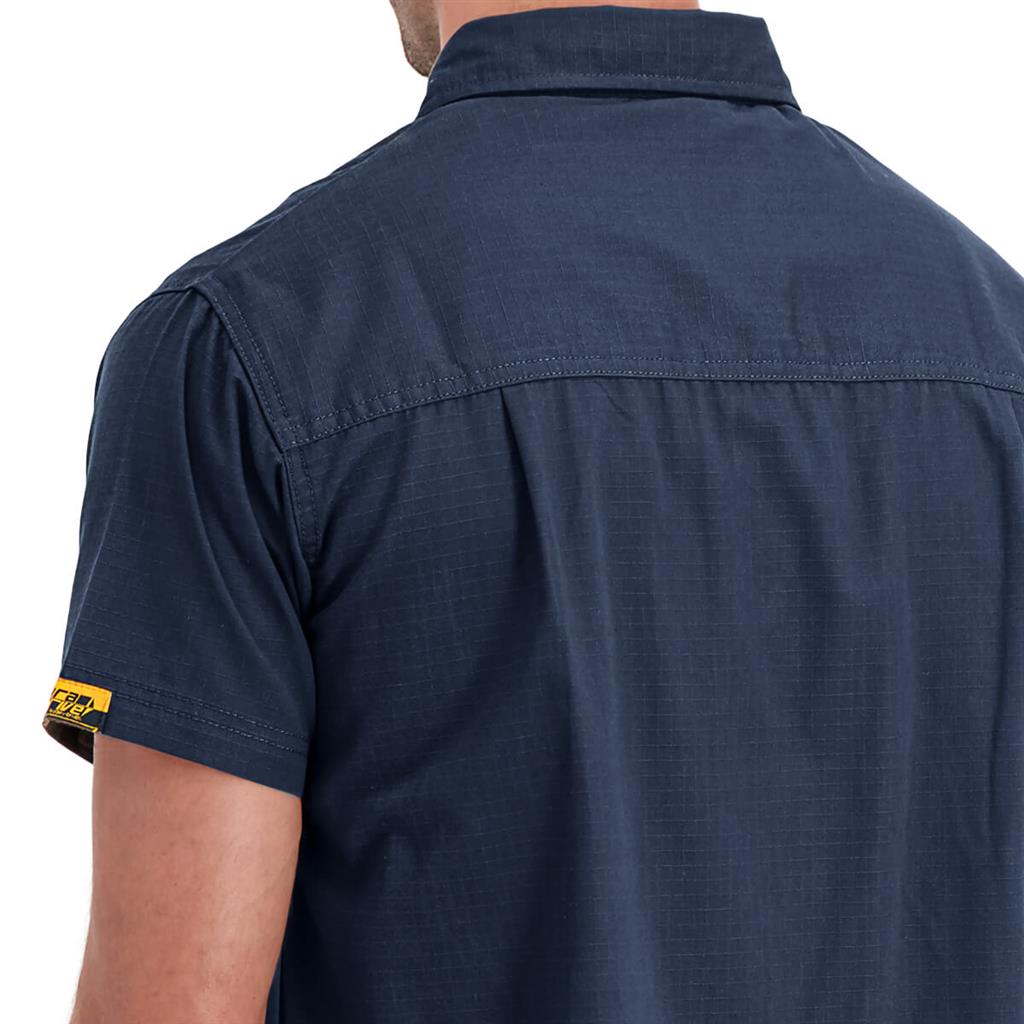 DuraDrive Men's Navy Short Sleeve Ripstop Work Shirt