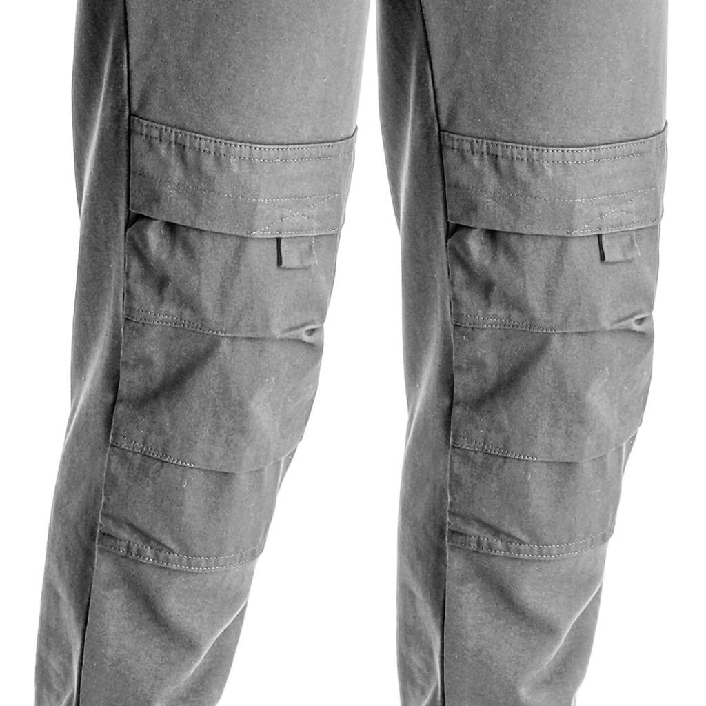 DuraDrive Men's VAGABOND Grey Jogger Work Pants with Knee-Pad Pockets