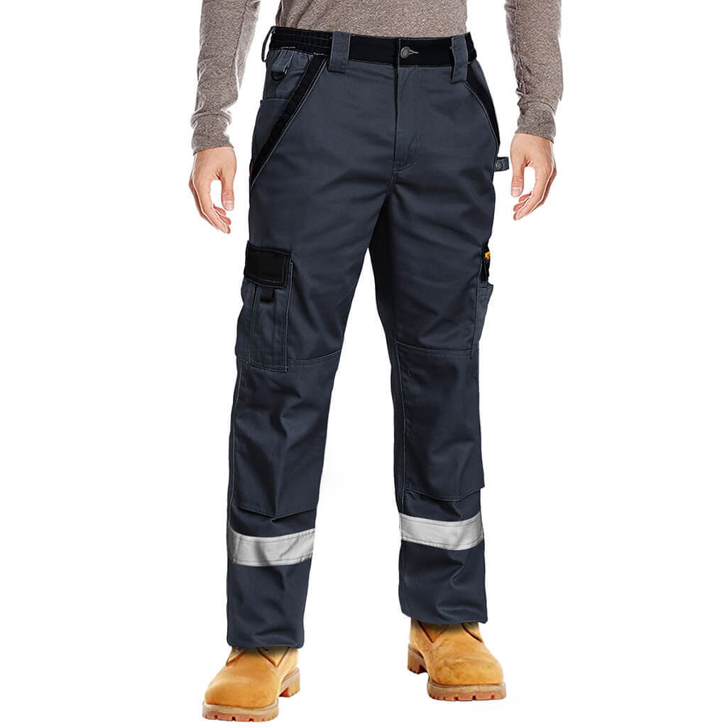 DuraDrive Men's TRADESMAN Navy Hi-Vis Two Tone Work Pants