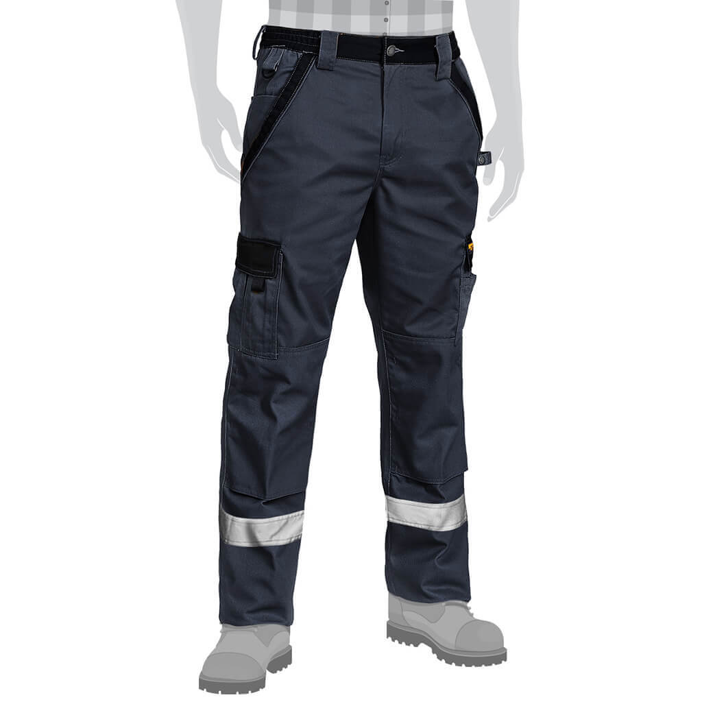 DuraDrive Men's TRADESMAN Navy Hi-Vis Two Tone Work Pants