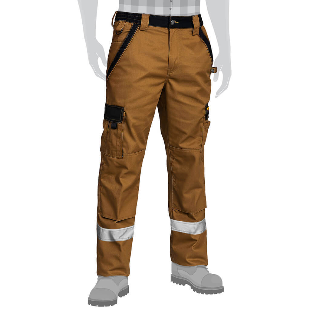 DuraDrive Men's TRADESMAN British Tan Hi-Vis Two Tone Work Pants