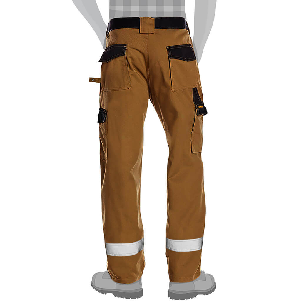 DuraDrive Men's TRADESMAN British Tan Hi-Vis Two Tone Work Pants