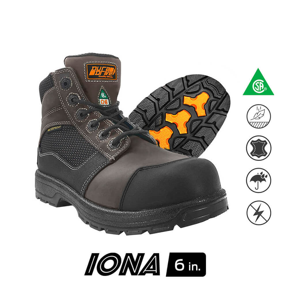 DuraDrive Men’s CSA IONA 6 in. Low Composite Toe Ultra-Light Waterproof Work Boots