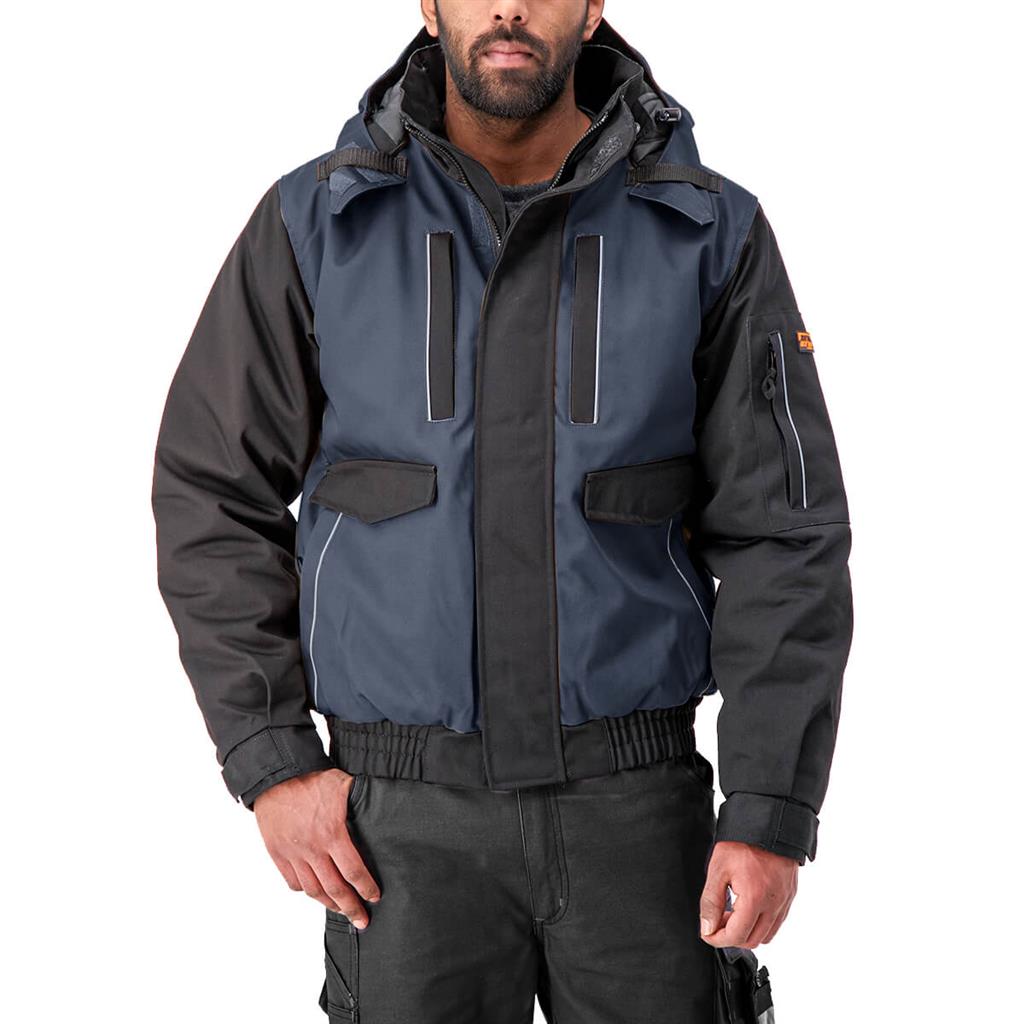 DuraDrive Men's TRADESMAN Navy and Black Two Tone Hooded Jacket