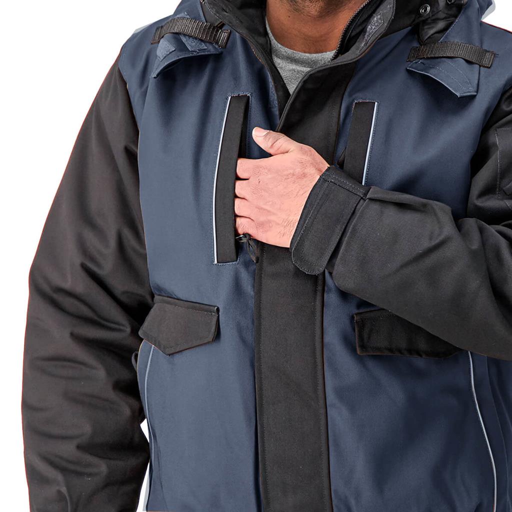 DuraDrive Men's TRADESMAN Navy and Black Two Tone Hooded Jacket