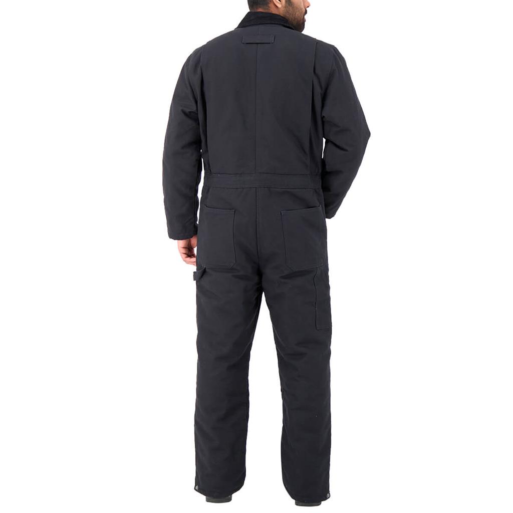 DuraDrive Men's Black Cotton Canvas Insulated Coverall