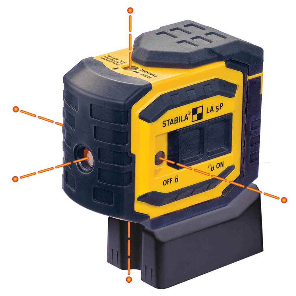 STABILA LA-5P-G Green Beam Self-Leveling 5-Point Layout Laser Kit