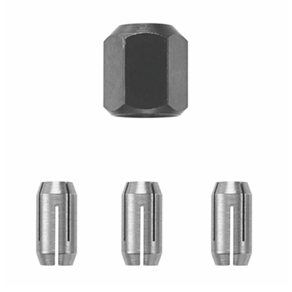 ROTOZIP CN1 1/8 in. 5/32 in. and 1/4 in. Collet and Collet Nut Kit (4-Piece)