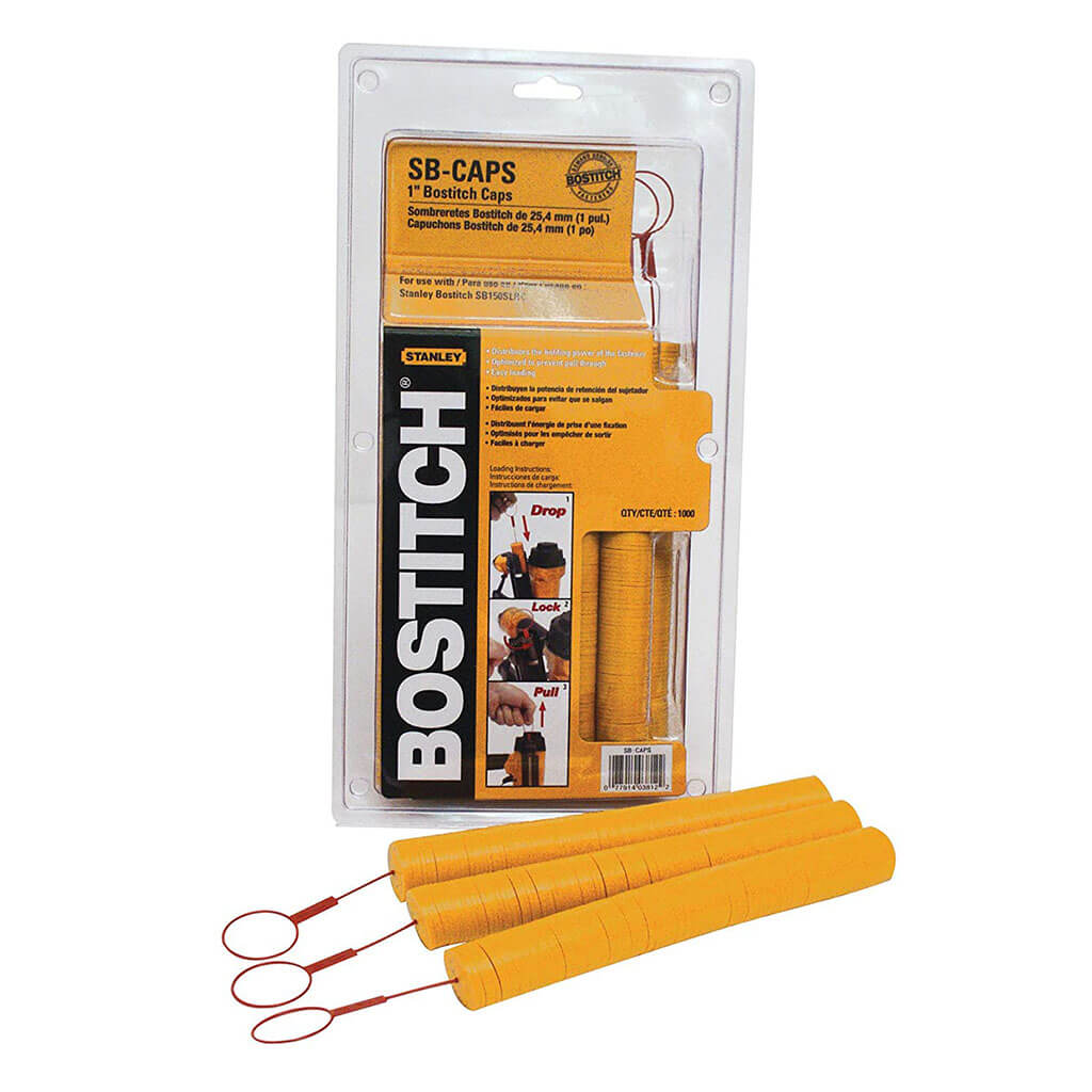 BOSTITCH SB-CAPS 1 in. Caps for Staples and Nails (1000-Pack)