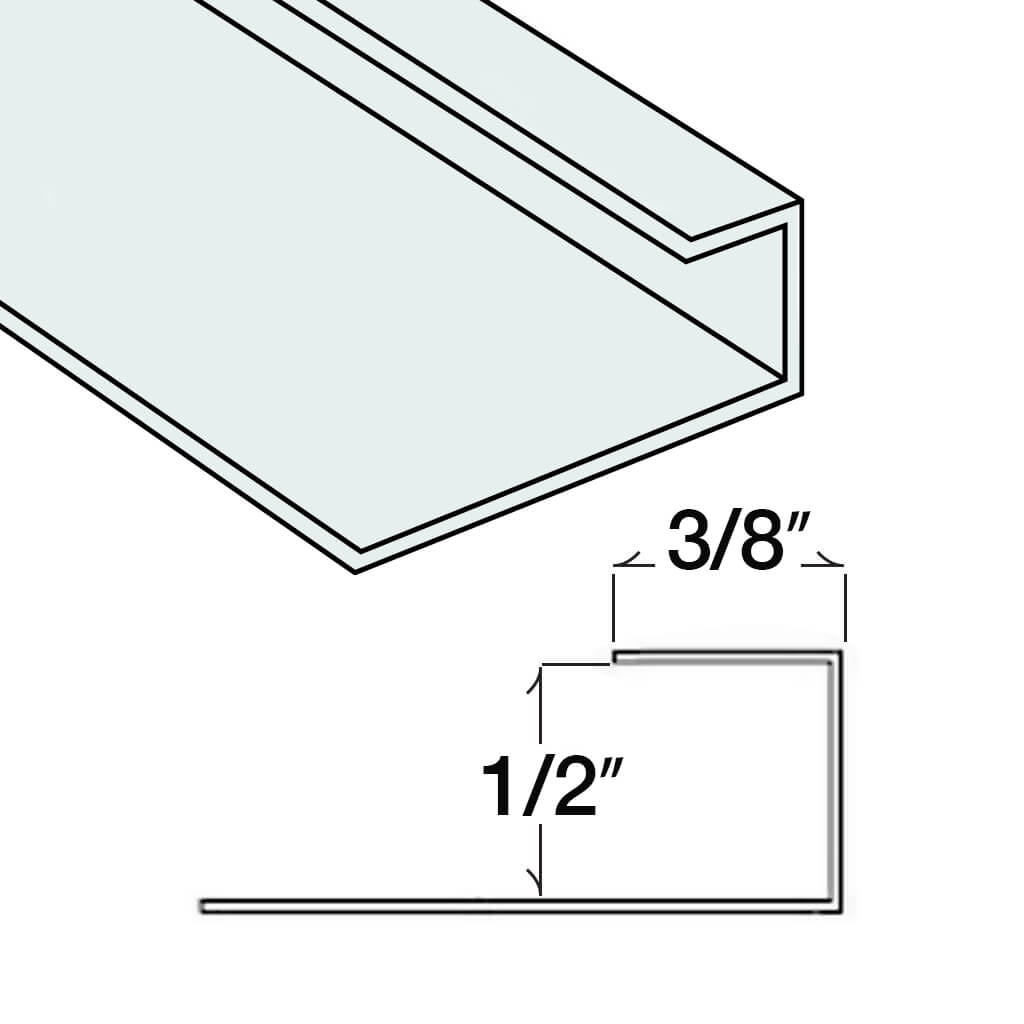 DuraDrive D400 1/2 in. x 10 ft. 18-Gauge Angled Metal J-Shaped Framing Trim