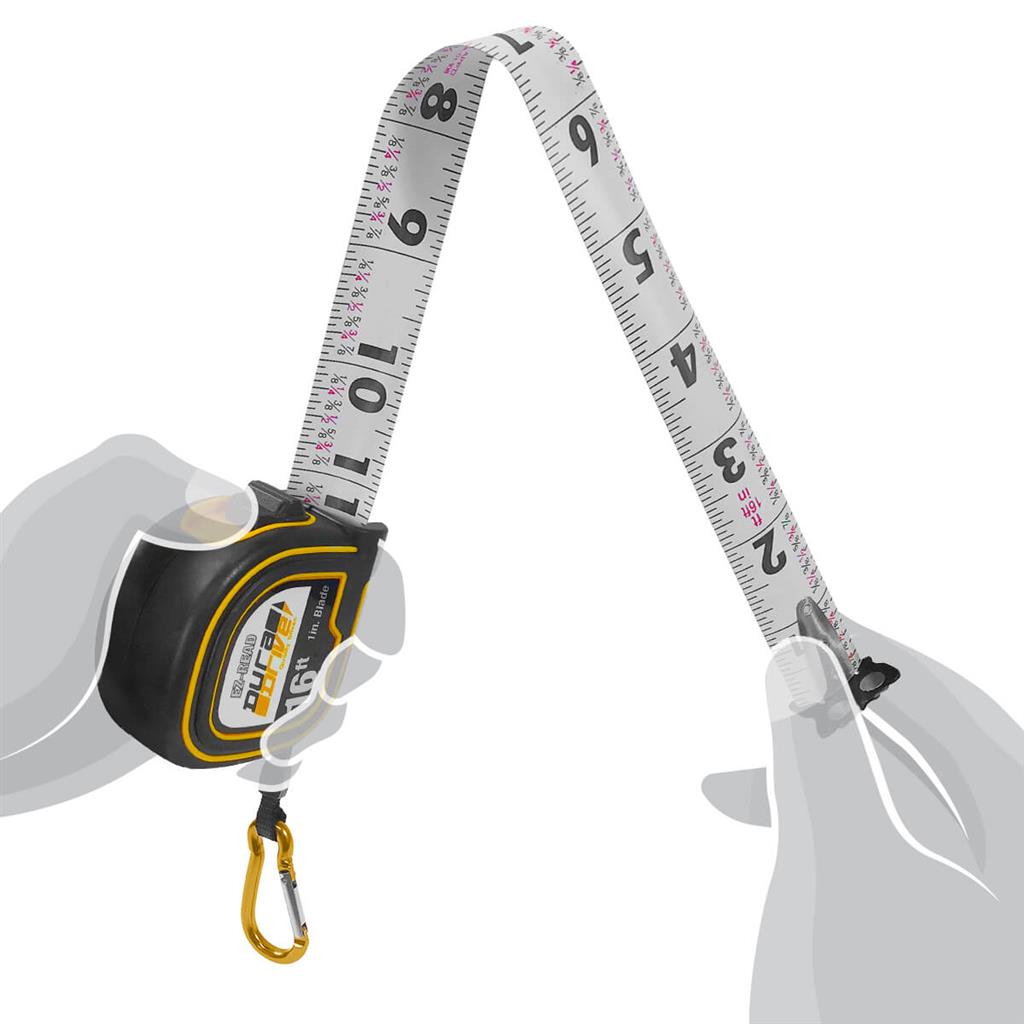 DuraDrive 16 ft. Imperial EZ-Read Magnetic Double Side Dual Hook Tape Measure